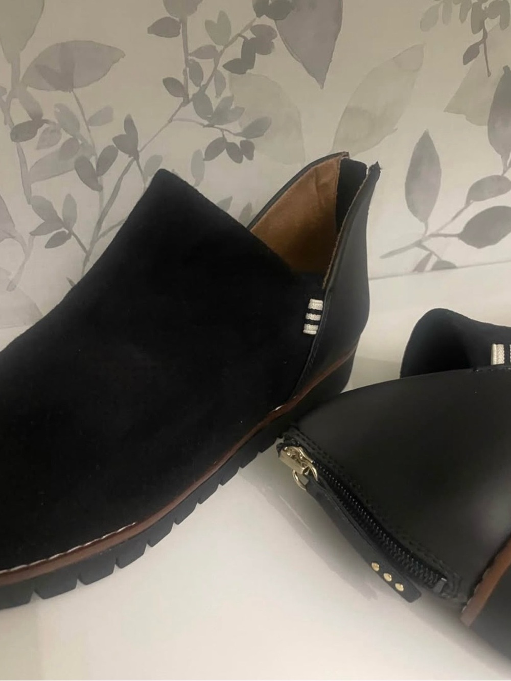 Dr. Scholl's Black Suede-Look Zip-Back Casual Mule - Picture 5 of 5